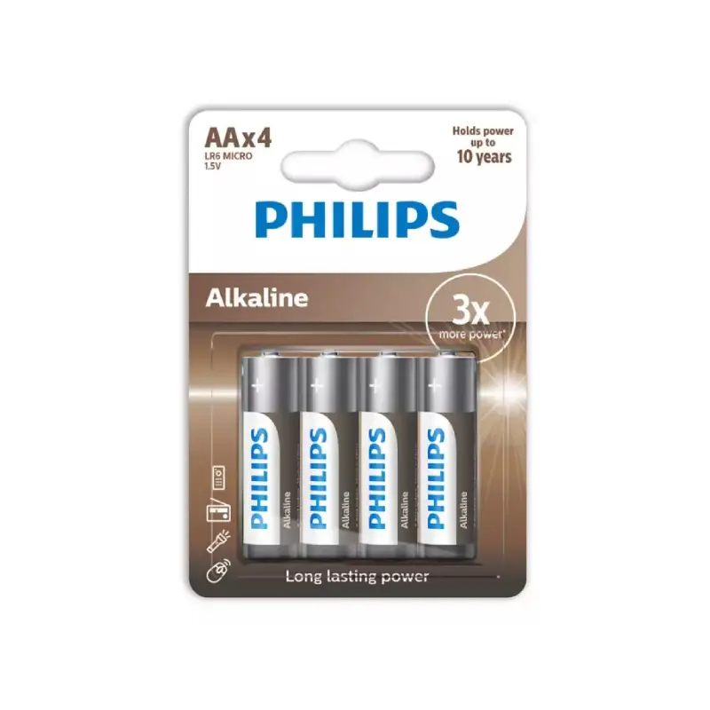PHILIPS ENTRY ALKALINE AA 4 PACK