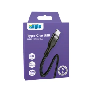 ANGLE TYPE C TO USB BRAIDED 3A