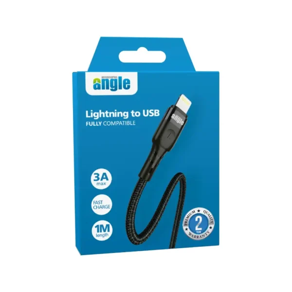 ANGLE LIGHTING TO USB BRAIDED 3A